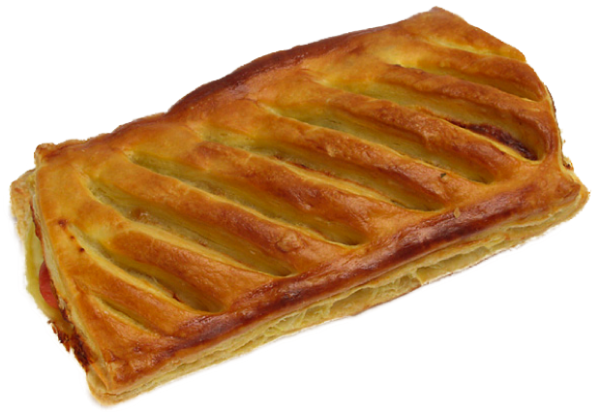 PUFF PASTRY WITH HOT DOG & MUSTARD FILLING